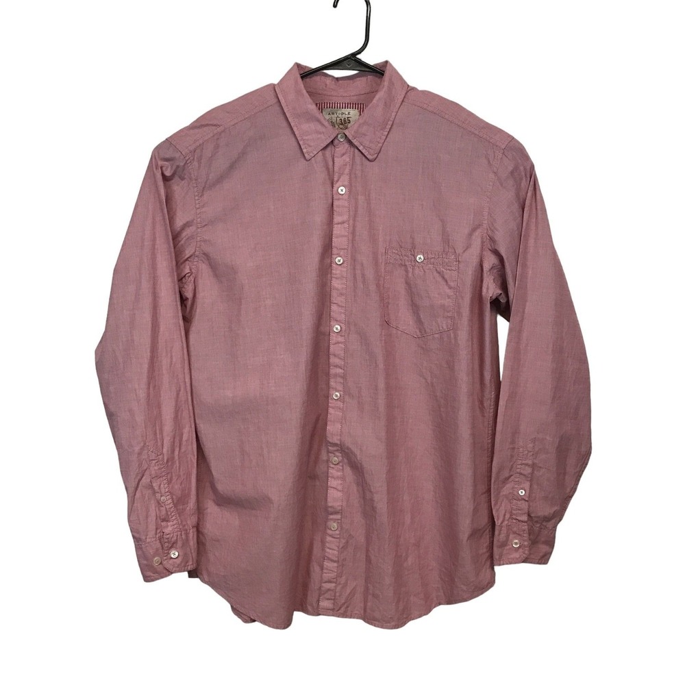 Article 365 Mens‎ XL Mauve Pink Broken-In Cotton Long Sleeve Button Down Shirt